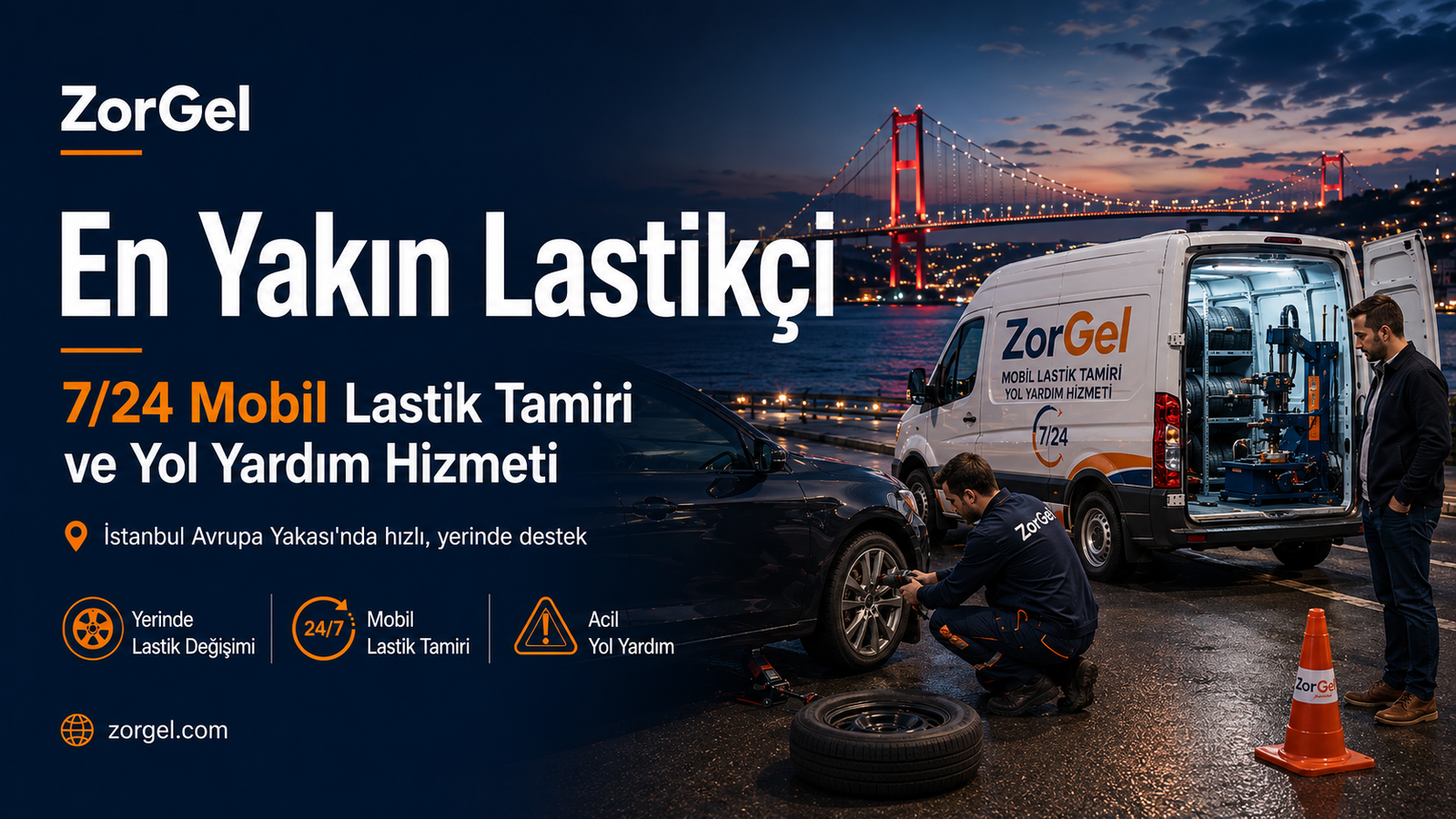En Yakın Lastikçi: 7/24 Mobil Lastik Tamiri ve Yol Yardım Hizmeti